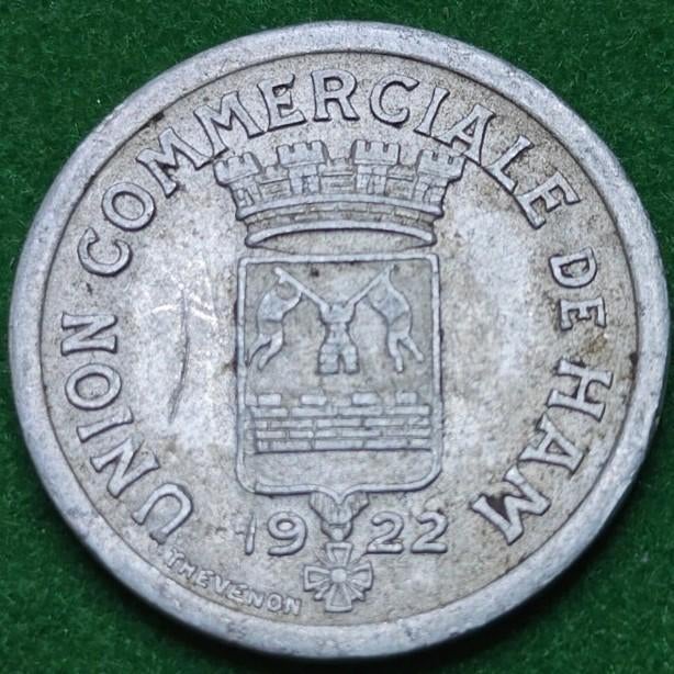 Frankrijk, Union Commerciale

Vervins - 10 centimes - 1922 -, Ophalen of Verzenden, Frankrijk, Losse munt