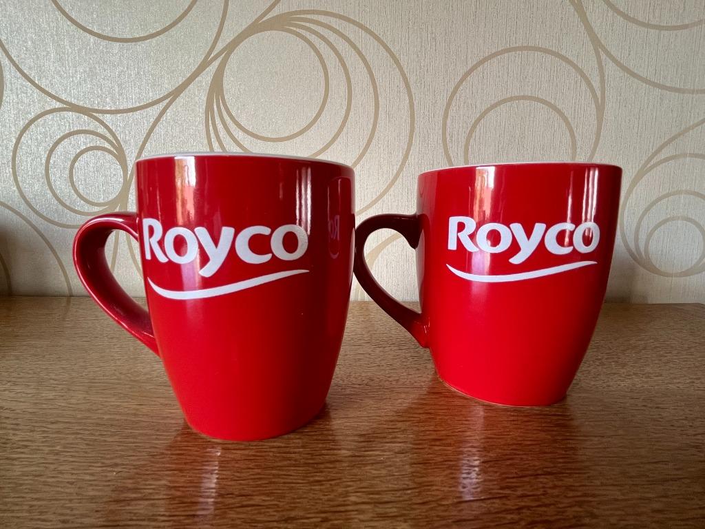 2 vintage ROYCO tassen / mokken rood, Ophalen of Verzenden