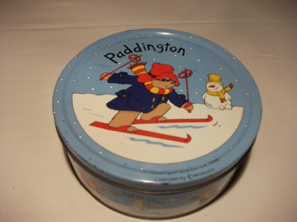 Retro blikken dozen Paddington, Potter&Moore,, Verzamelen, Blikken, Zo goed als nieuw, Koek(jes), Ophalen
