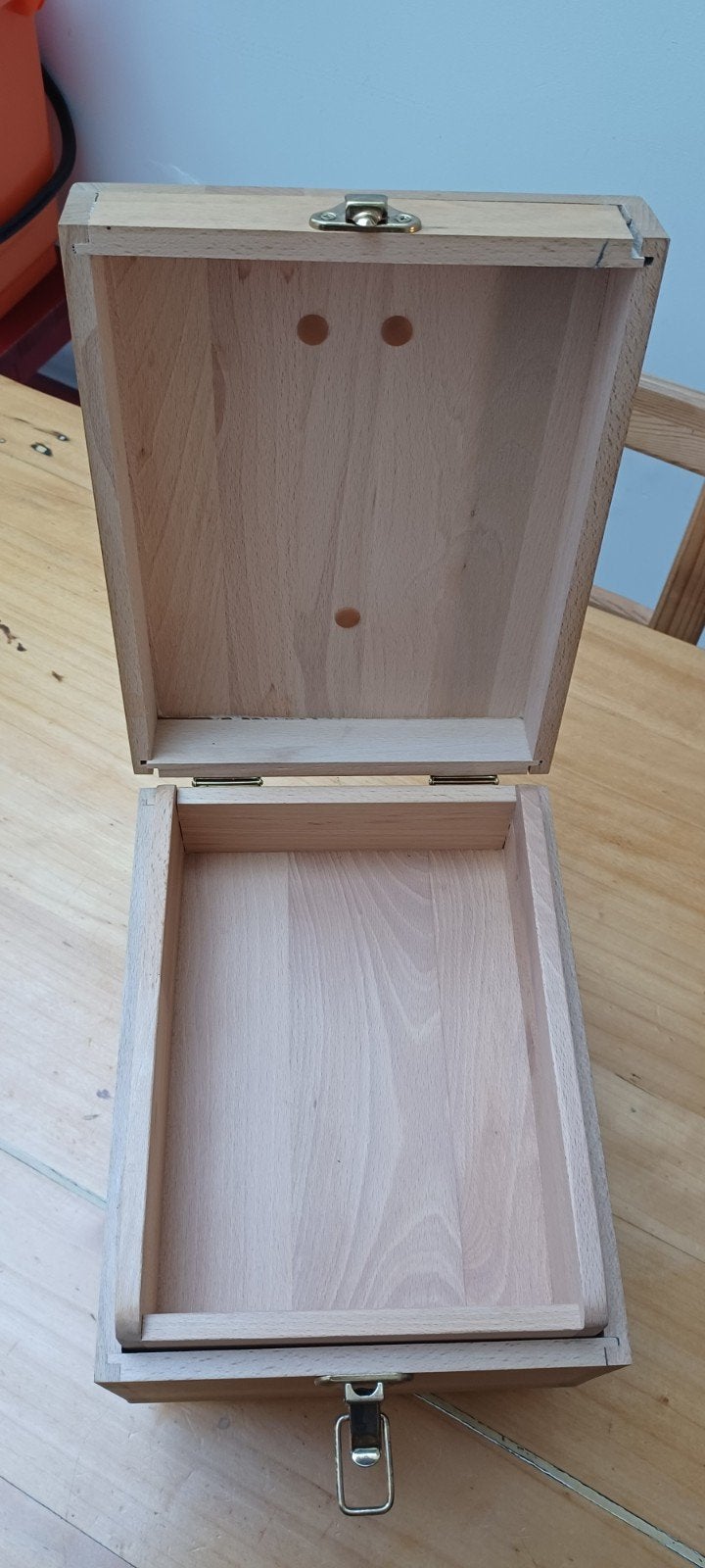 Boite à cirer / cirage en bois, Maison & Meubles, Enlèvement ou Envoi, Utilisé, Moins de 50 cm, Moins de 50 cm