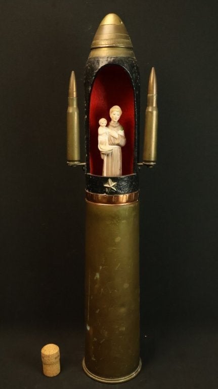 WO1 Britse 18 pounder Trench-art LEEG, Enlèvement ou Envoi