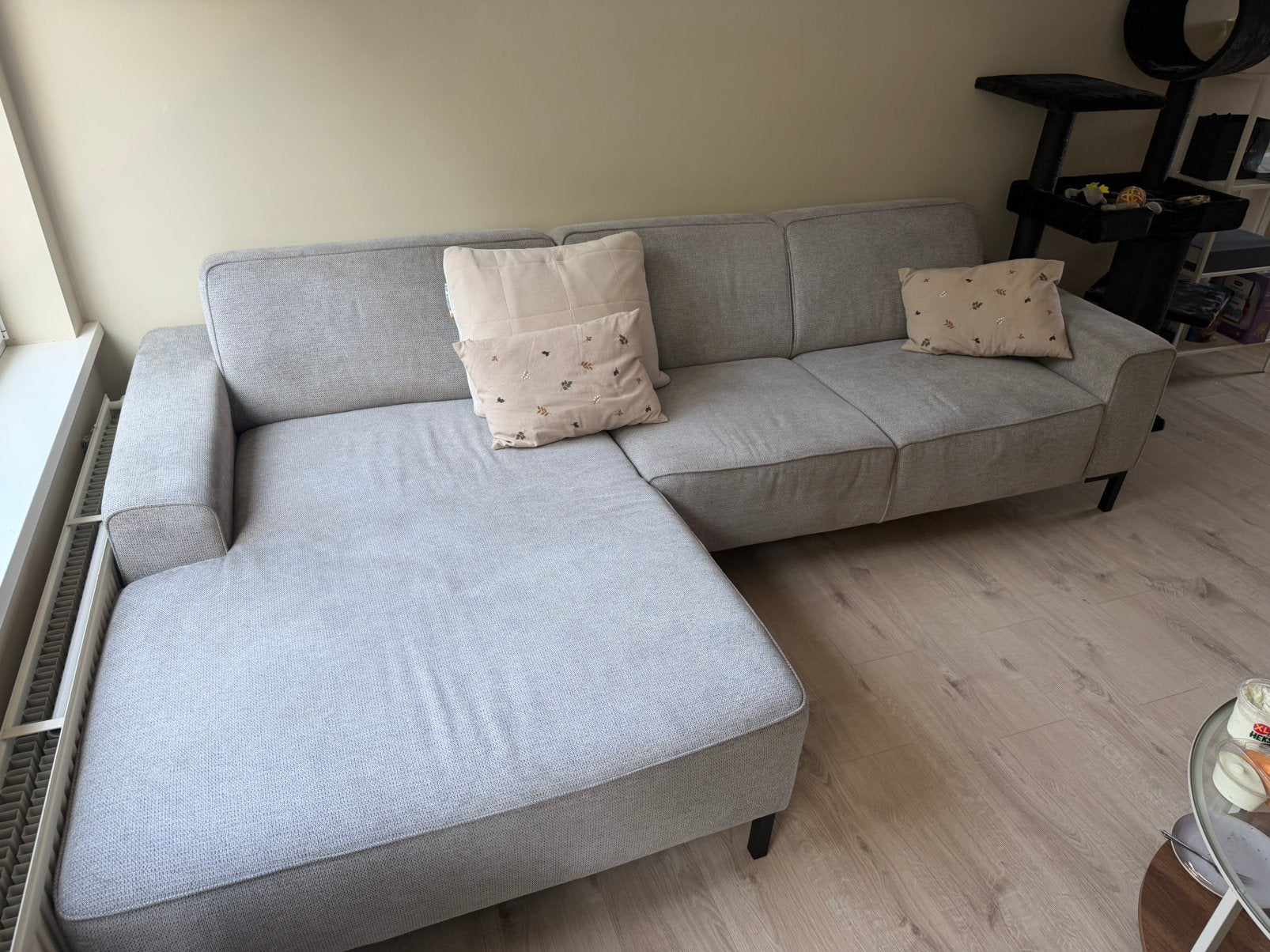 Hoekzetel / zetel met chaise lounge, Enlèvement, Comme neuf