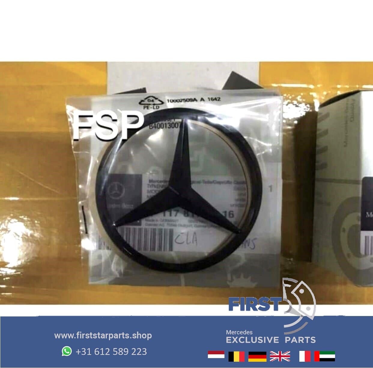 AMG kofferbak STER ZWART Mercedes achterklep LOGO E63 W213 W, Auto-onderdelen, Gebruikt, -, Ophalen of Verzenden, -
