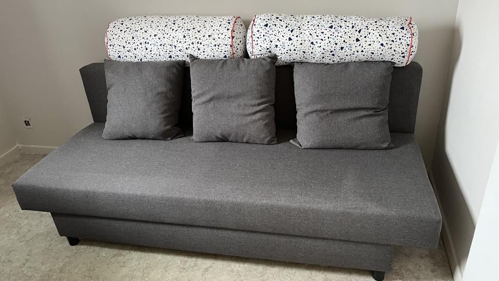 Canapé avec 6 coussins, Enlèvement, Utilisé, Autres matériaux