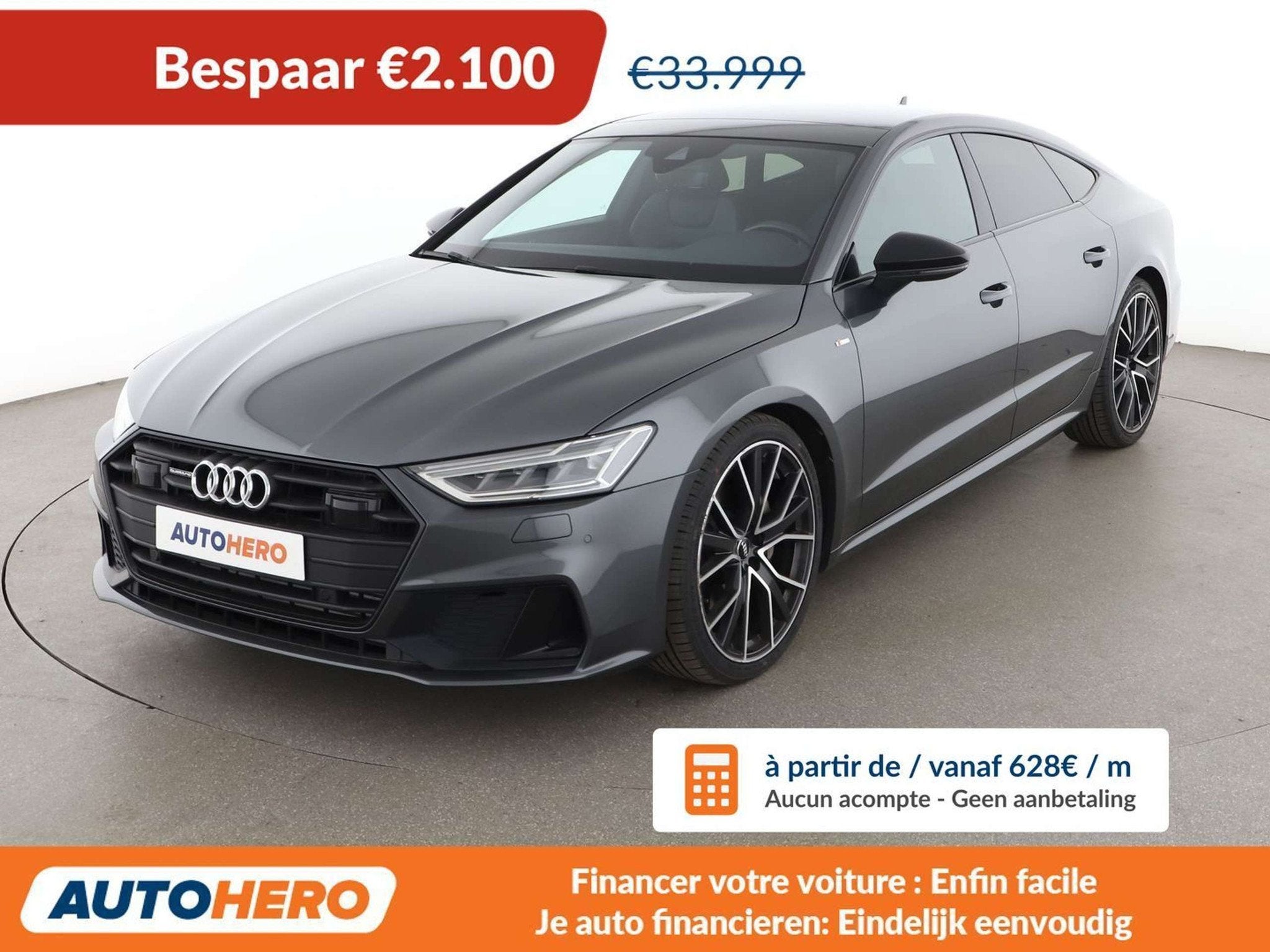 Audi A7 45 TDI Mild-Hybrid quattro S line (bj 2020), Auto's, Audi, Gebruikt, 170 kW, Leder, 192 g/km