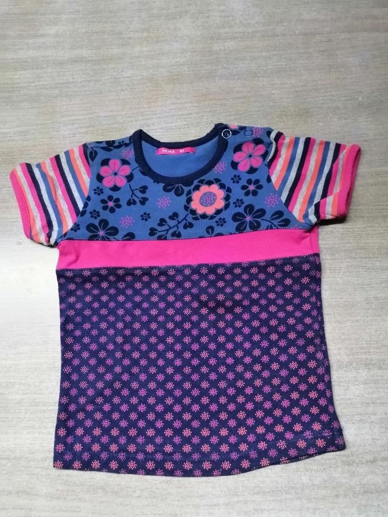t-shirt HEMA mt 80, Enfants & Bébés, Vêtements de bébé | Taille 80, Enlèvement, Comme neuf, Fille, Chemisette ou Manches longues