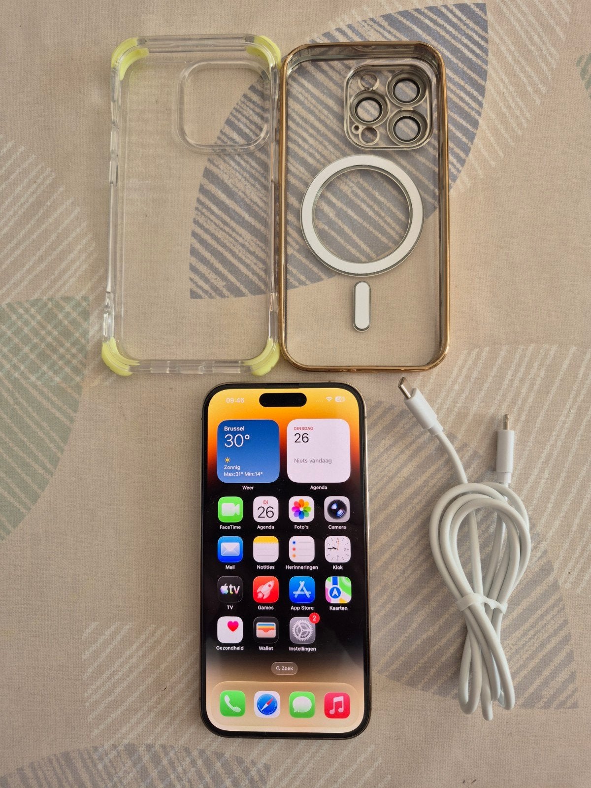 Iphone 14 Pro 128Gb in zeer goede staat te koop., Télécoms, Téléphonie mobile | Apple iPhone, Enlèvement, IPhone 14