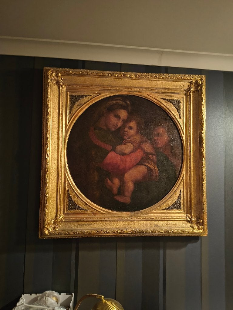 tableau ancien, Antiquités & Art, Portrait ou Personnes, Enlèvement ou Envoi, Peinture à l'huile, Cadre spécial