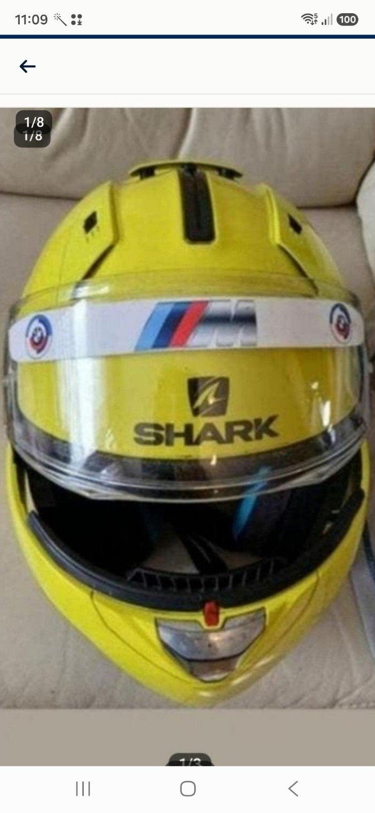 CASQUE SHARK MODULABLE PIN LOCK LUNETTE SOLEIL PRIX 80 EUR, Motos, Femmes, Seconde main, Shark, Autres types