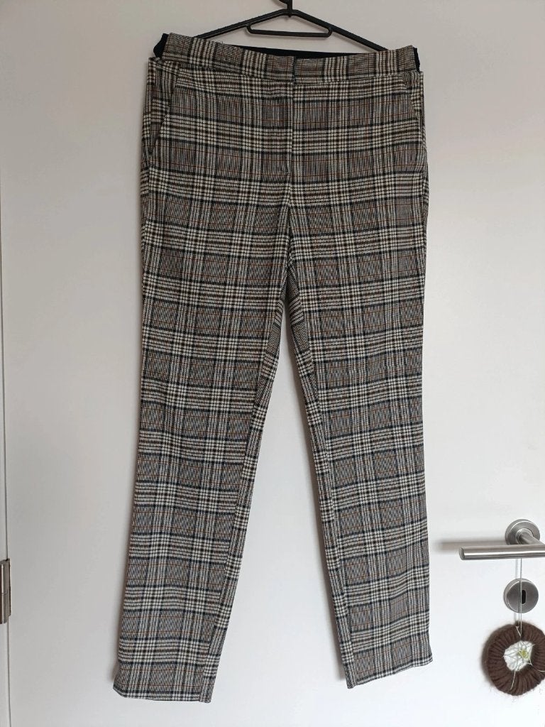 Pantalon à carreaux Zara, poches et taille élastiquée – XS, Enlèvement ou Envoi, Comme neuf, Taille 34 (XS) ou plus petite, Multicolore
