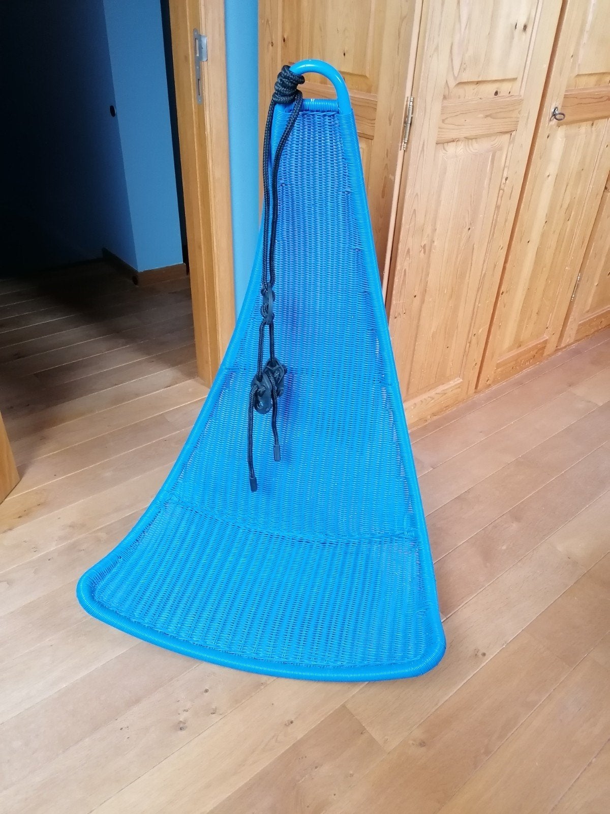 hamac rigide bleu, Tuin en Terras, Hangmatten, Ophalen, Zo goed als nieuw, Eenpersoons, Binnen
