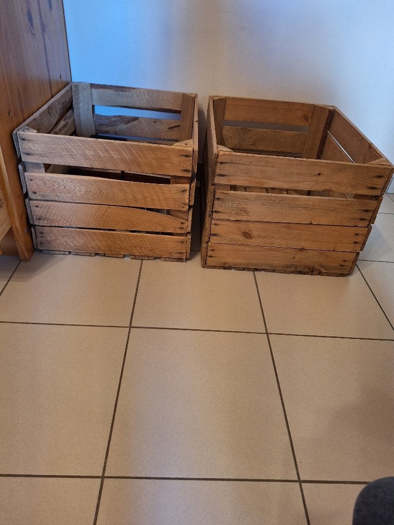 Houten kratten (2 stuks), Ophalen, Gebruikt, Krat