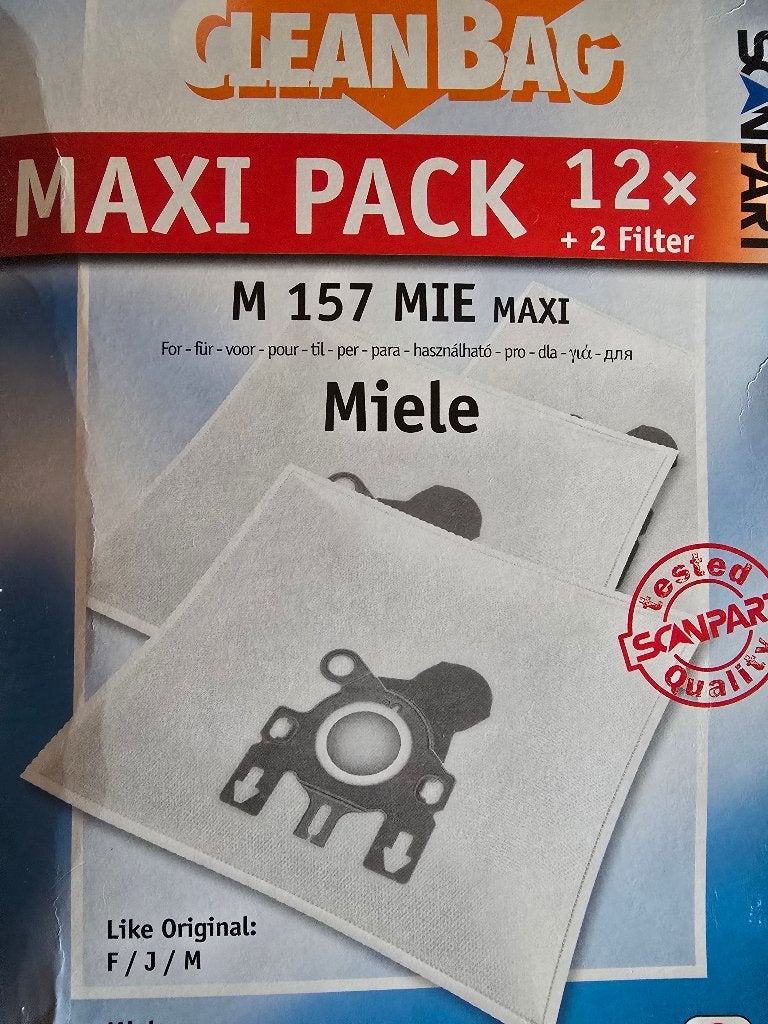 CleanBag Maxi 12x + 2 filters, Miele M157 MIE (Scanpart), Elektronische apparatuur, Ophalen, Zo goed als nieuw