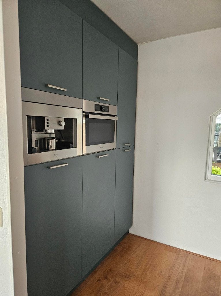 ✨MODERNE KEUKEN MET KOOKEILAND+APPARATUUR✨, Gebruikt, Dubbelwandige keuken, Ophalen of Verzenden, Hout