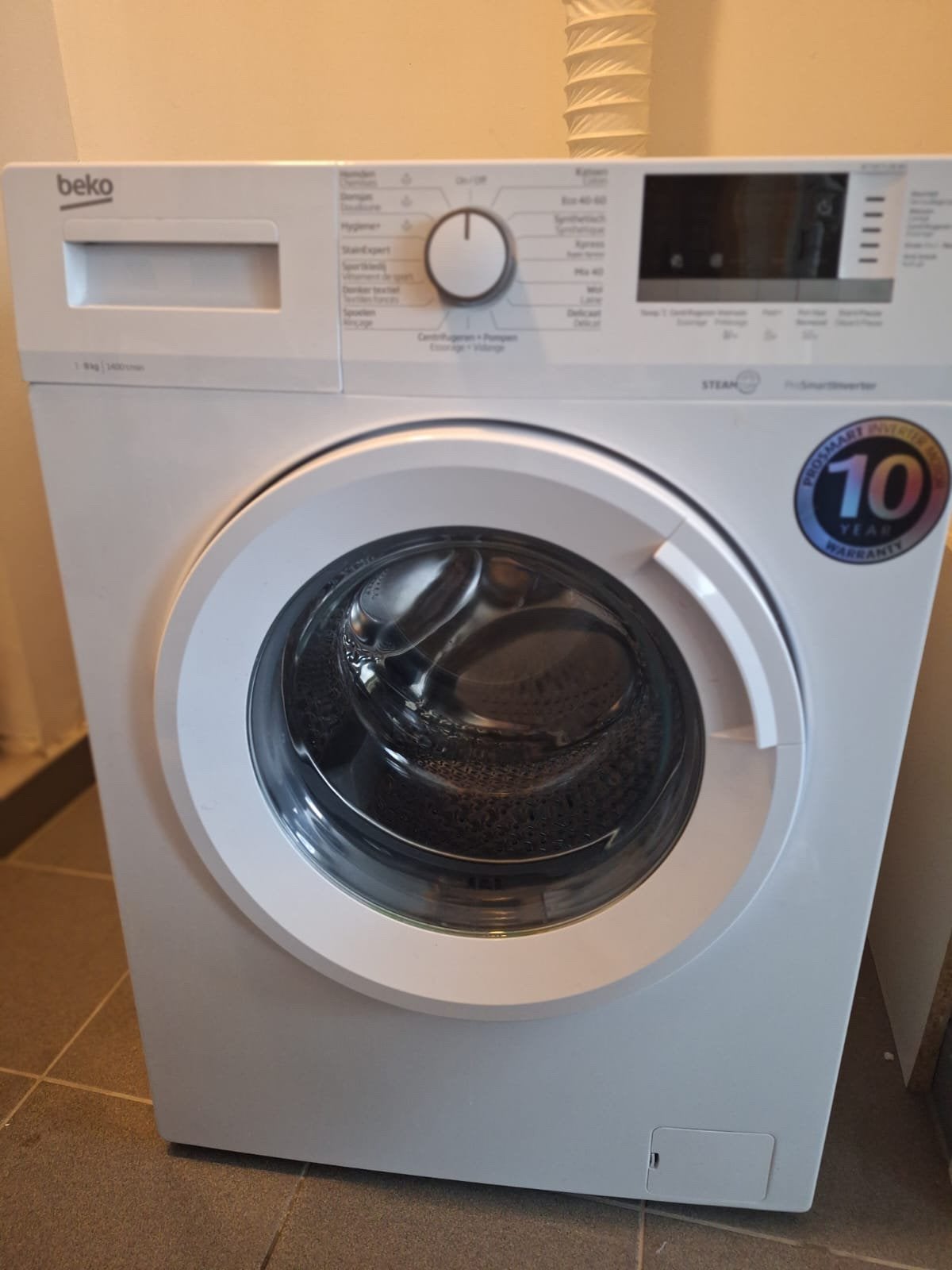 wasmachine Beko 8kg, Elektronische apparatuur, Wasmachines, Ophalen, 1200 tot 1600 toeren, 8 tot 10 kg, Zo goed als nieuw