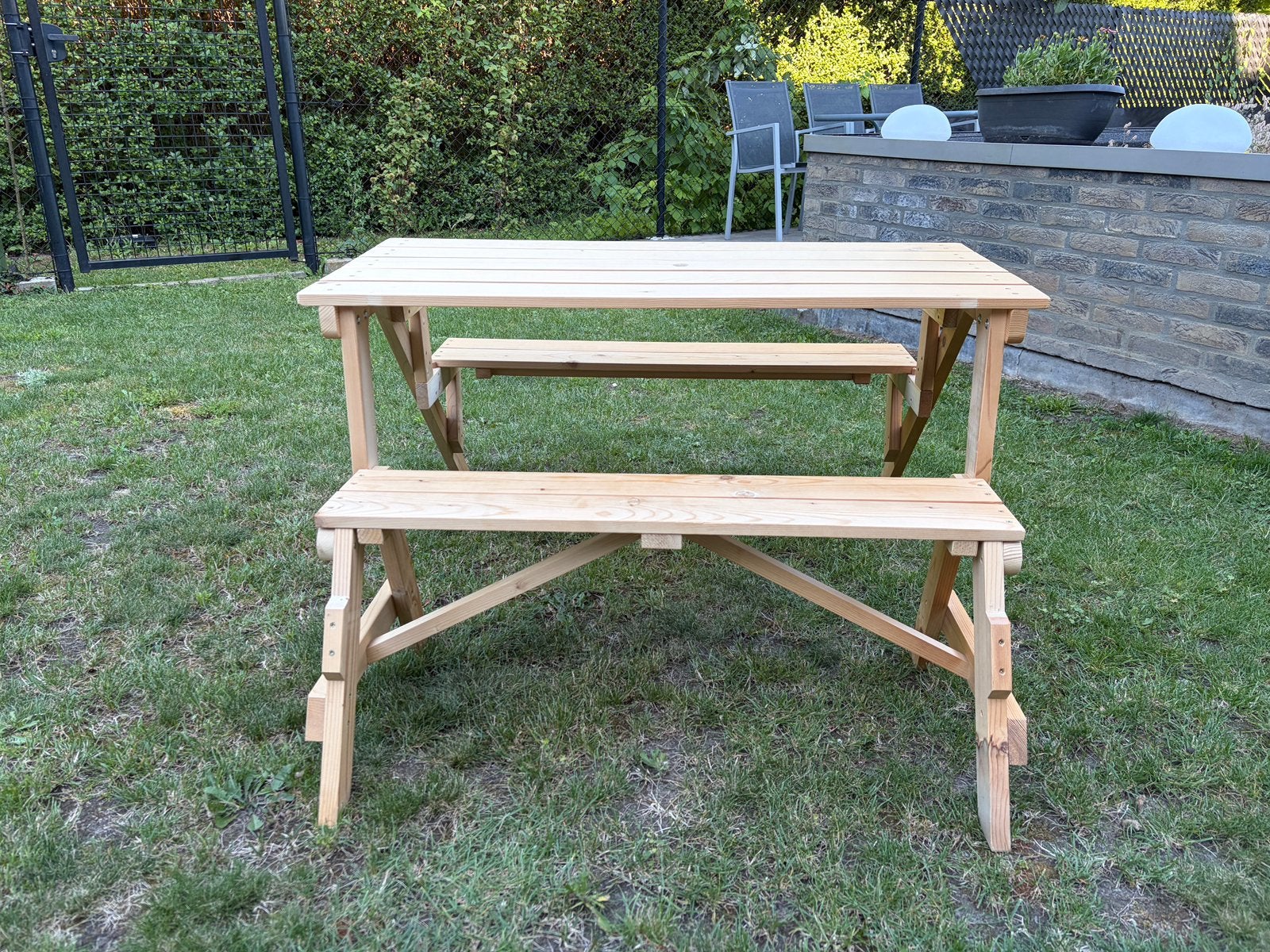 Plooibare picknicktafel kinderen, Tuin en Terras, Picknicktafels, Zo goed als nieuw, Ophalen