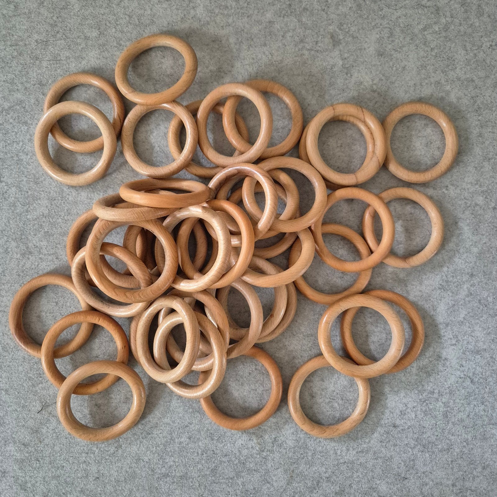 Houten gordijnringen, 42 stuks, Ophalen of Verzenden