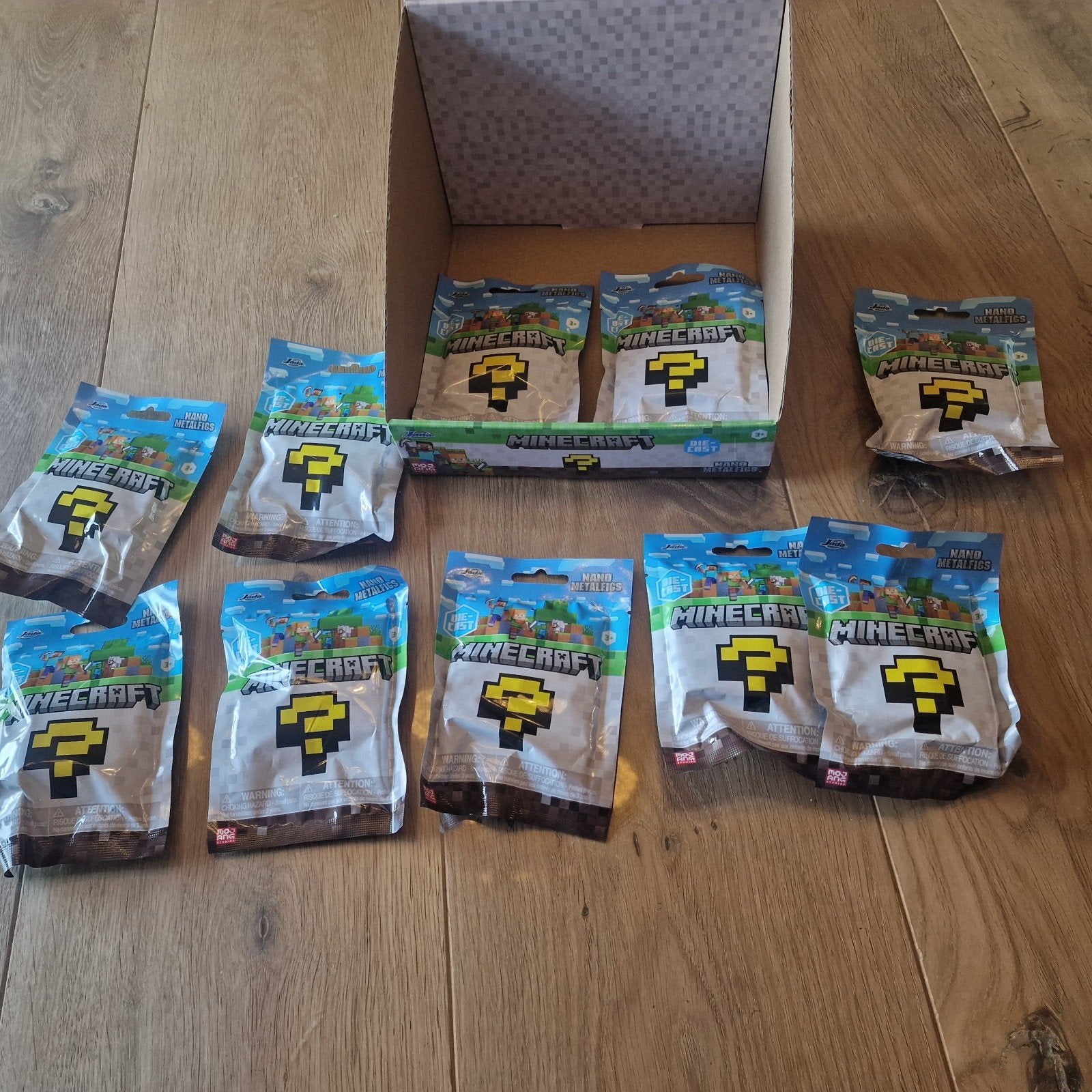 10 x gesloten zakjes Minecraft Nano Metalfigs van Mojang, Kinderen en Baby's, Speelgoed | Actiefiguren, Ophalen of Verzenden
