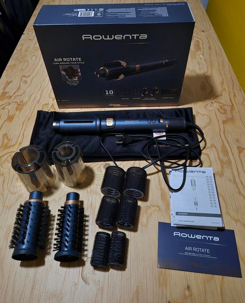 Rowenta Air Rotate – Föhnborstel, roterend met factuur, Ophalen of Verzenden, Nieuw, Haardroger