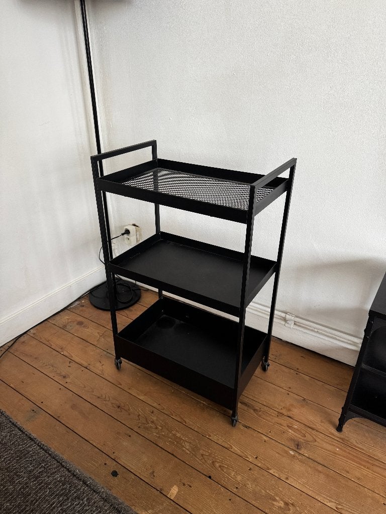IKEA NISSAFORS zwarte roltafel / keukentrolley, Ophalen, Gebruikt, Zwart