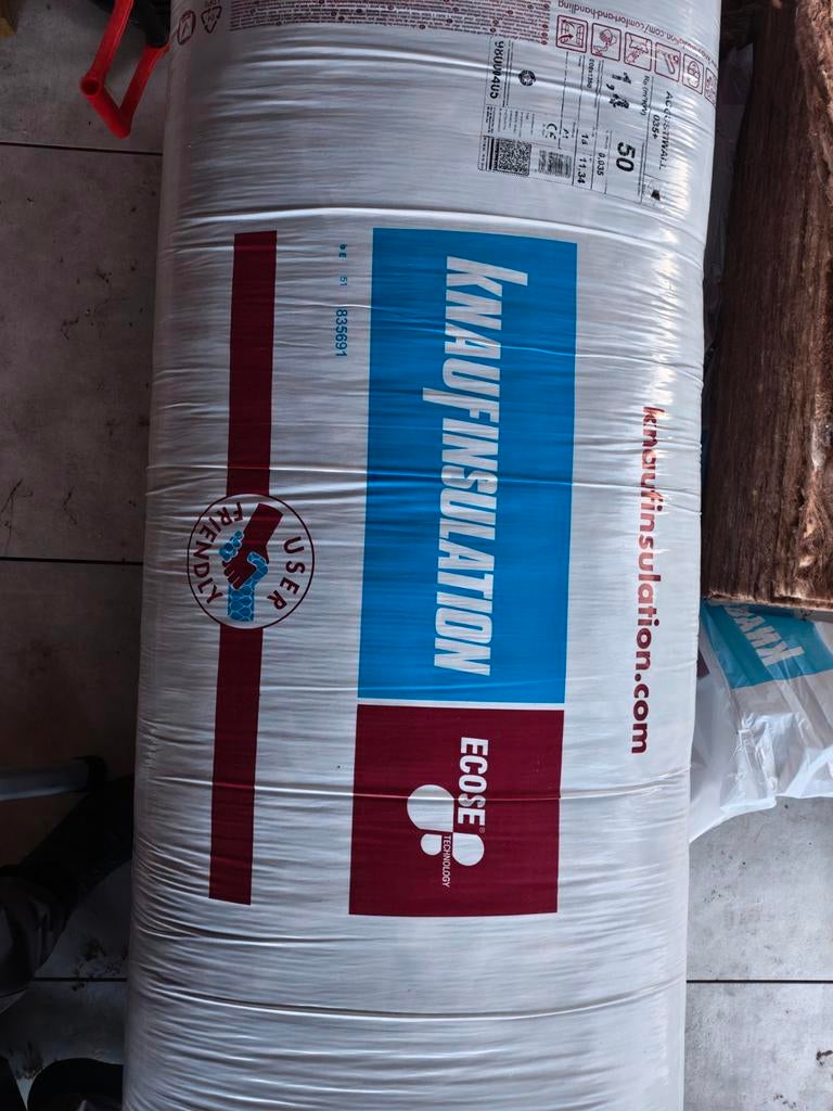 Knauf acoustiwall 035+ 5cm, Doe-het-zelf en Bouw, Isolatie en Afdichting, Ophalen, 4 tot 8 cm, 10 tot 15 m², Nieuw