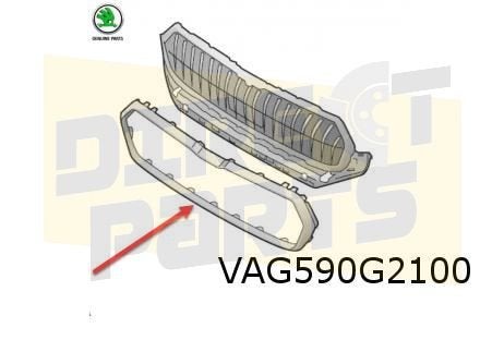 Skoda Enyaq IV (1/21-) Grille omlijsting (2ZZ chrome) Origin, Neuf, -, Skoda, -