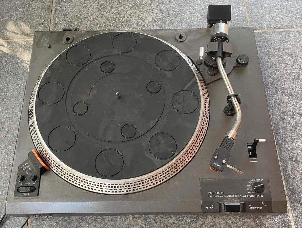Platine vinyle Sony PS-22 Direct Drive avec cache poussière, Tourne-disque, Enlèvement, Sony, Automatique