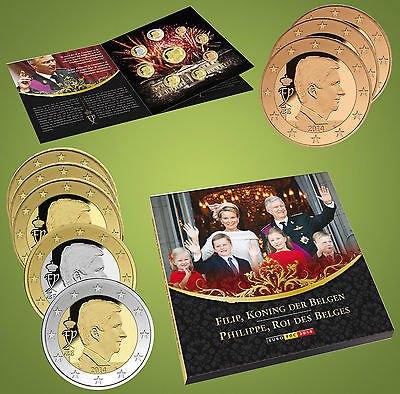 Belgique : Coffret annuel de l'euro 2014 - Filip (8 pièces), Timbres & Monnaies, Monnaies | Belgique, Envoi, Série