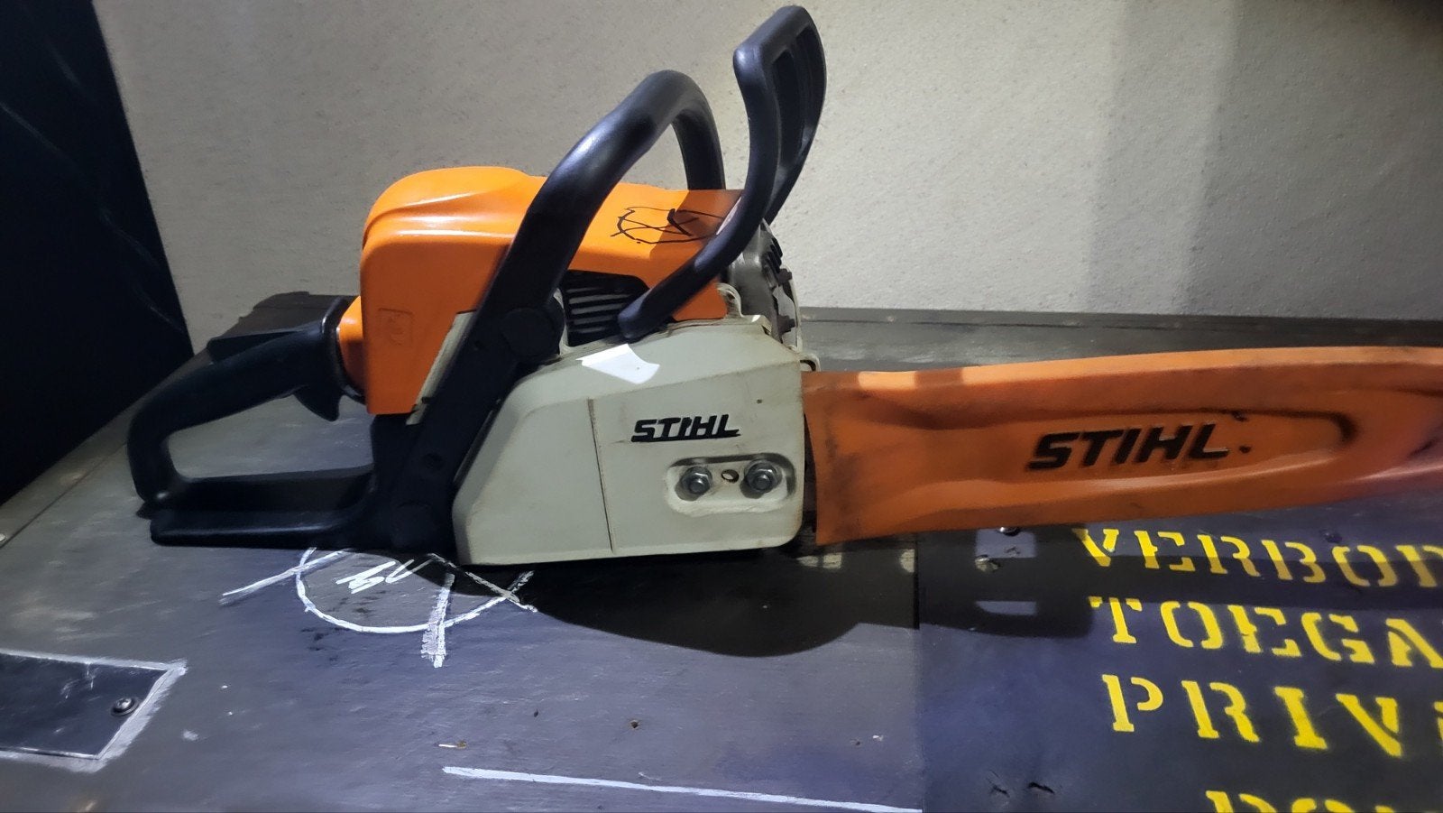 stihl kettingzaag MS170 werkende weggezet, Doe-het-zelf en Bouw, Ophalen, Kettingzaag