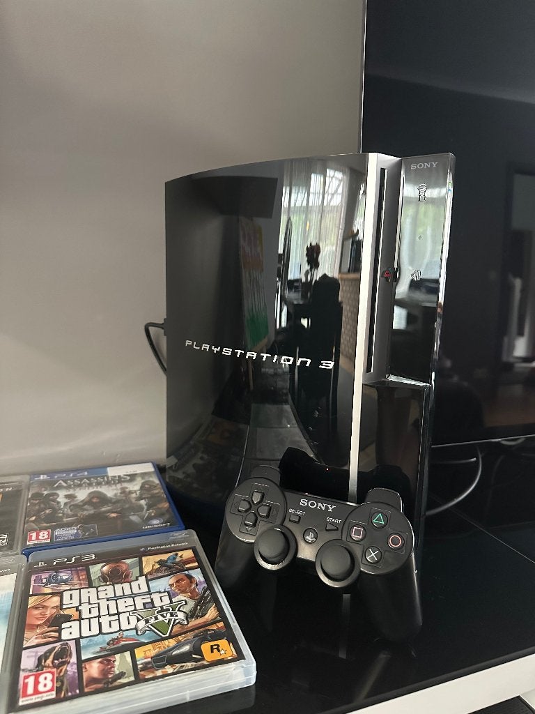 PlayStation 3 Fat – Originele Sony controller + 5 games, Games en Spelcomputers, Ophalen, Zo goed als nieuw