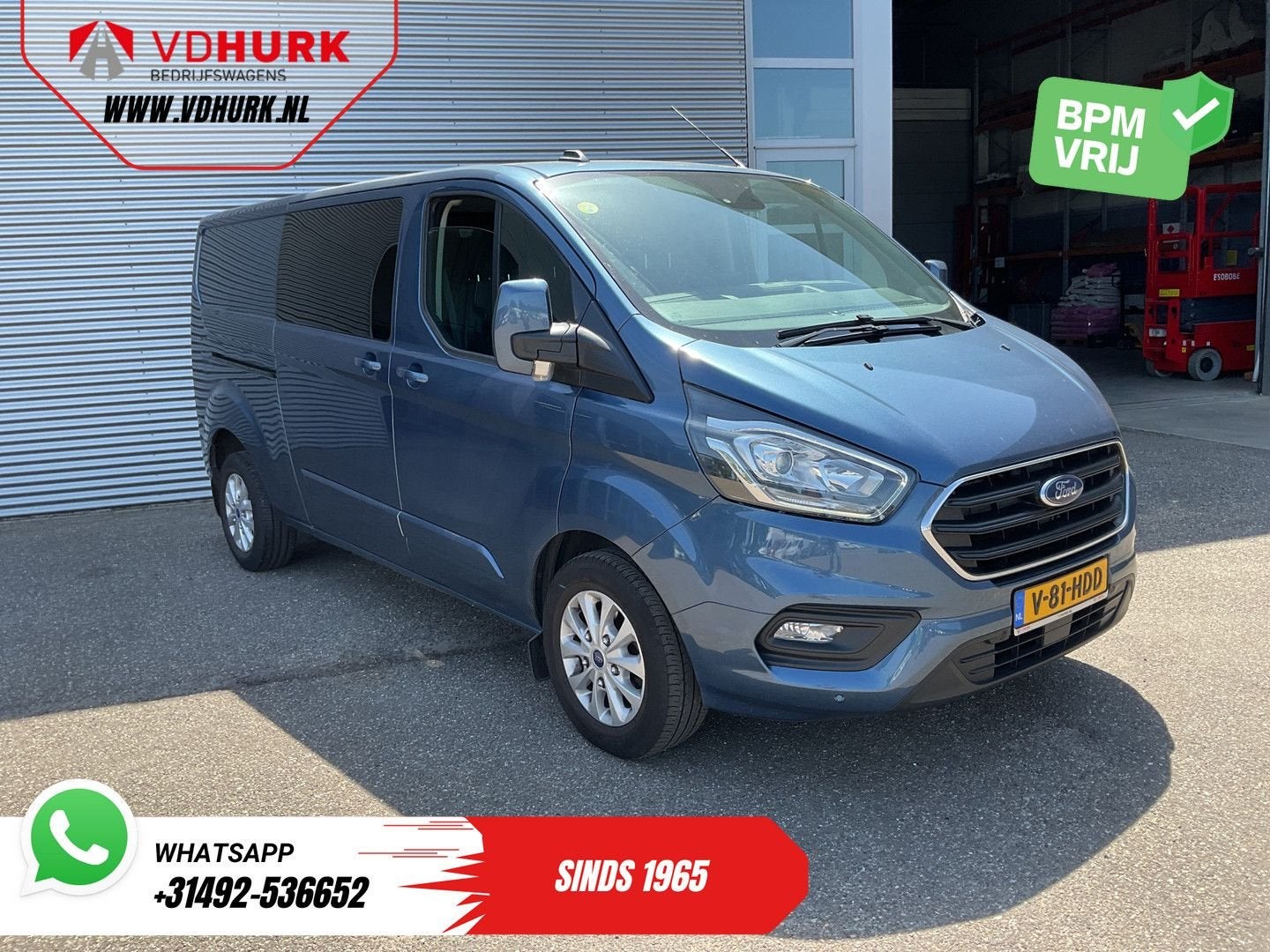Ford Transit Custom 2.0 TDCI 170 pk Aut. L2 DC Dubbel Cabine, Auto's, Bestelwagens en Lichte vracht, Automaat, Blauw, Parkeersensor