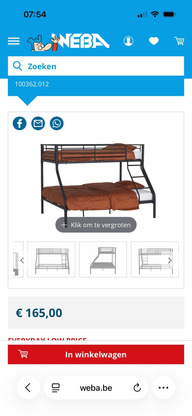 Stapelbed zo goed als nieuw, Maison & Meubles, Enlèvement, Comme neuf, Lits superposés
