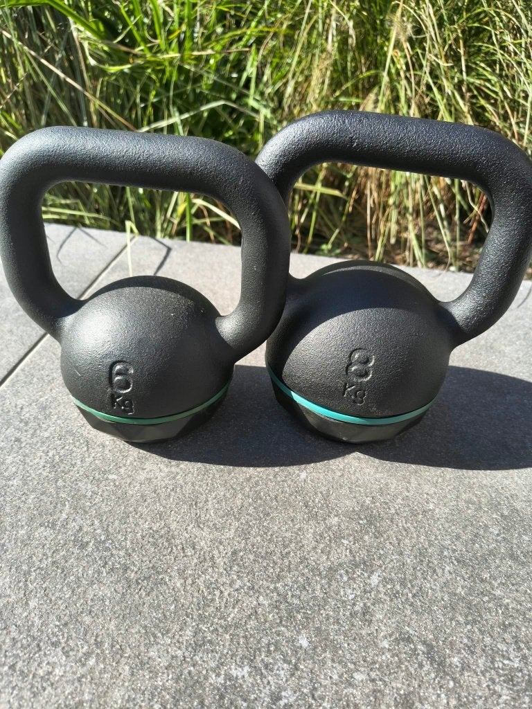 Kettlebeltts 6 kg en 8 kg, Sport en Fitness, Ophalen, Zo goed als nieuw