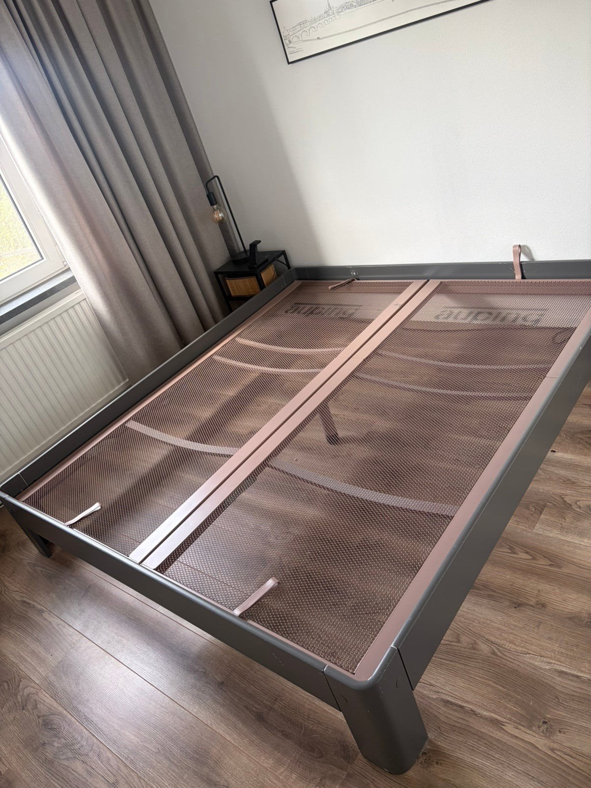 Auping Auronde 2 pers bed met 2 tafels, Huis en Inrichting, Ophalen, Tweepersoons, 180 cm, 200 cm