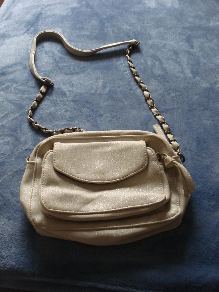 Pieces handtasje, dames/meisjes, Handtassen en Accessoires, Ophalen of Verzenden, Gebruikt, Beige