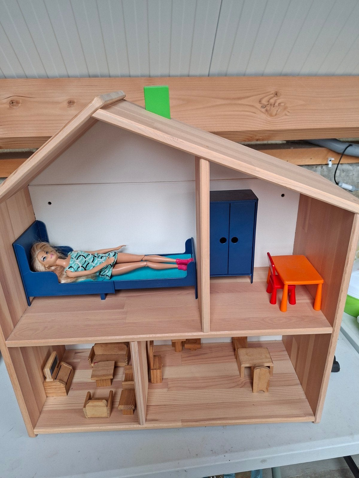 houten speelhuisje met accessoires, Ophalen, Zo goed als nieuw, Accessoires