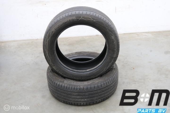2 x 2155517 94V Conti EcoContact 6Q 4mm 215 55 17, 17 inch, Band(en), Personenwagen, Zomerbanden