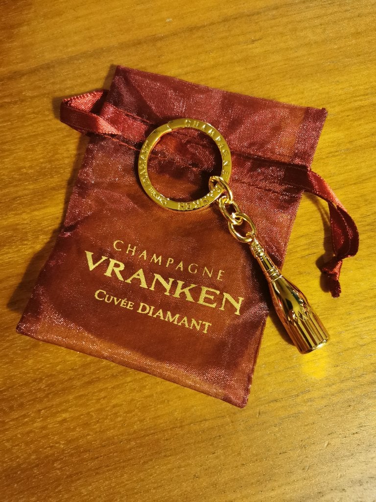 Sleutelhanger Cuvée Diamant Vranken Nieuw met organza zakje, Ophalen of Verzenden, Nieuw, Gebruiksvoorwerp