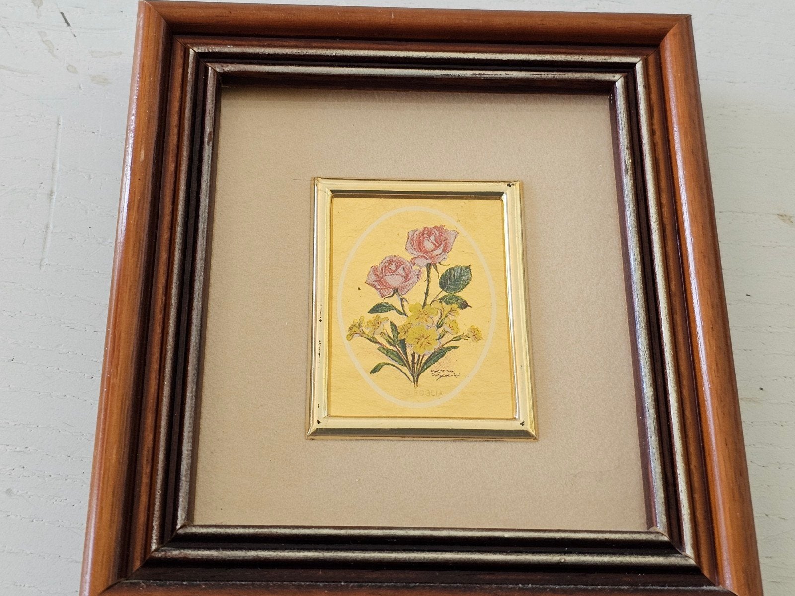 Exclusieve Miniatuur Chromolithografietje met Goldfolie, Ophalen
