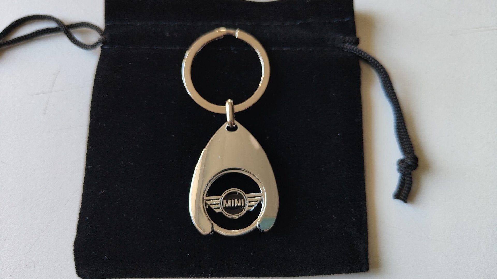 MINI Sleutelhanger keyring winkelwagen munt merchandise, Verzamelen, Sleutelhangers, -, -, Nieuw, Ophalen of Verzenden