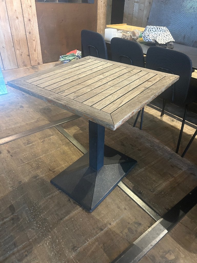 Tuintafel hout, Enlèvement, Utilisé, Carré, Bois