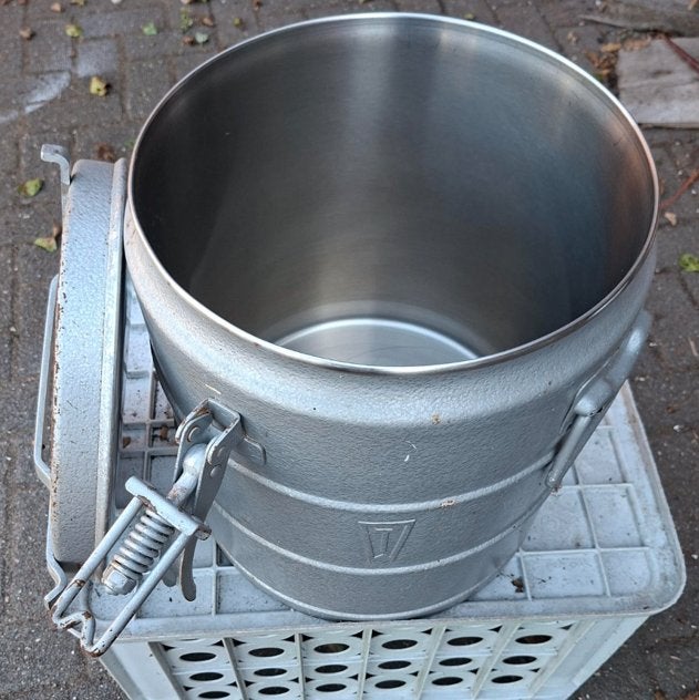 GRANDES MARMITES ET RÉCIPIENTS VINTAGE, Maison & Meubles, Enlèvement ou Envoi, Utilisé, Inox, Casserole, Bidon ou Boîte