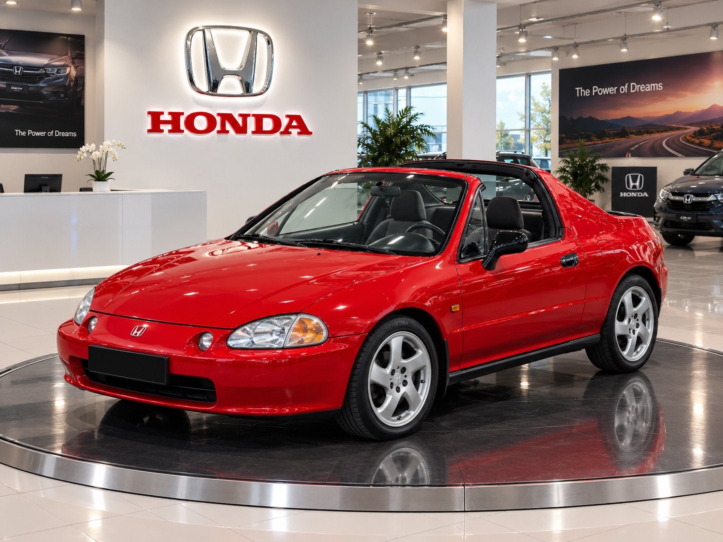 Honda Crx Del Sol ‘95 Oldtimer, Auto's, Zwart, Handgeschakeld, Particulier, CRX