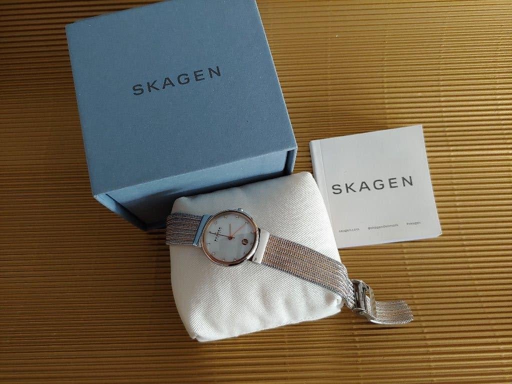 Skagen Damesuurwerk in originele verpakking, Handtassen en Accessoires, Horloges | Dames, Overige merken, Staal, Staal, Polshorloge