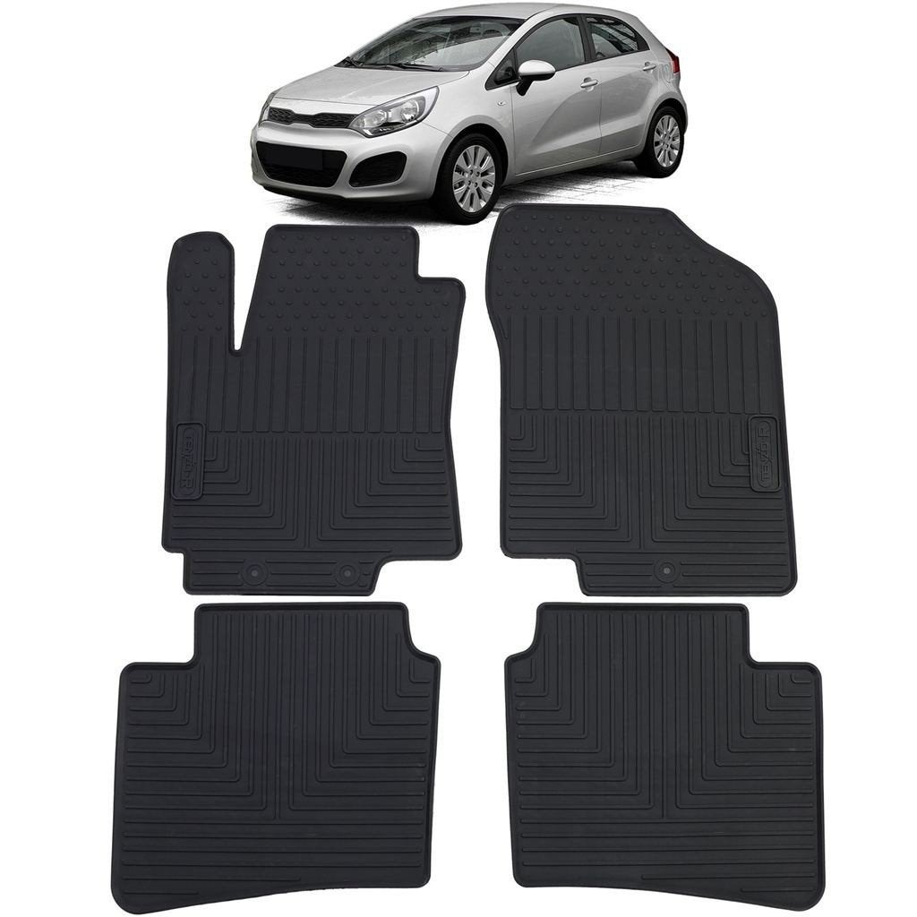Rubberen Automatten Kia Rio All Weather Vloermatten Zwart, Verzenden