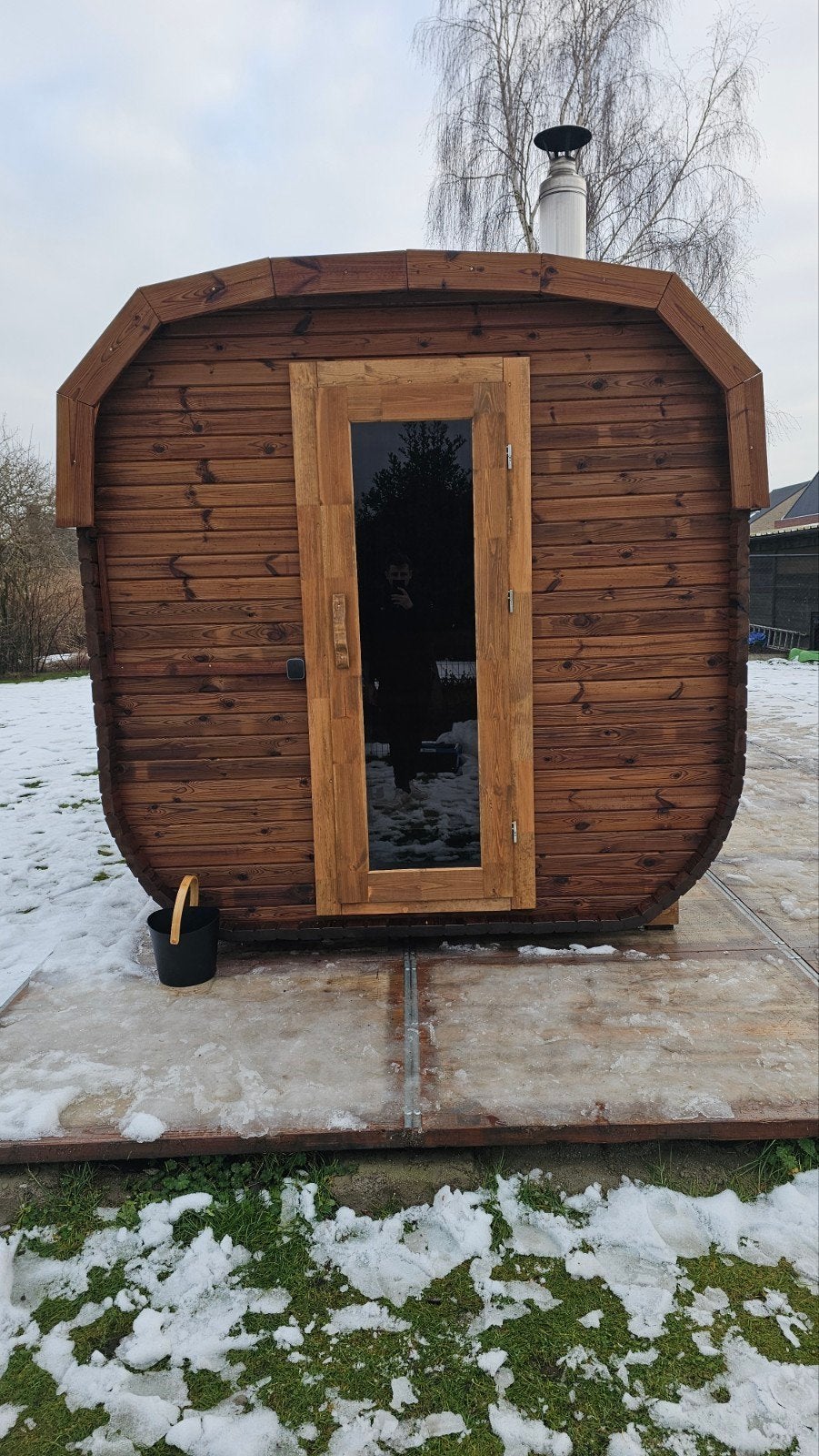Livraison et installation gratuites du sauna Cube Barrel de, Enlèvement ou Envoi