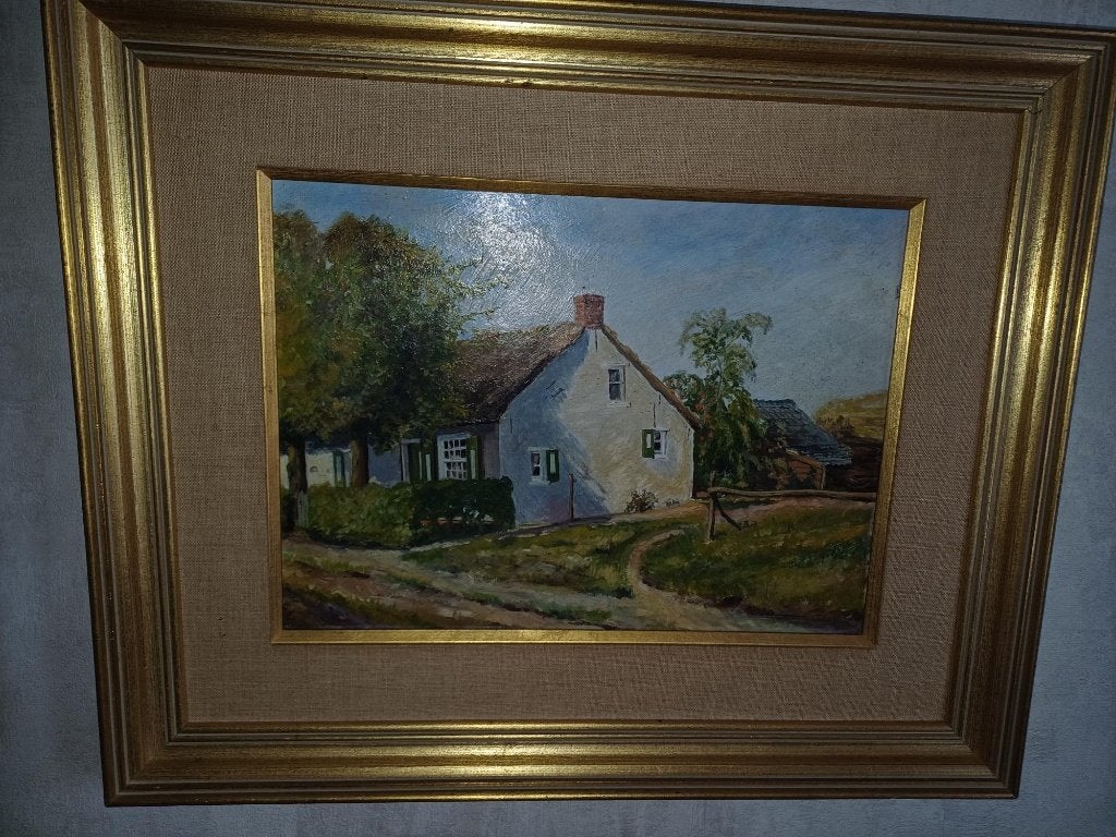 Schilderij met boerderij, Ophalen
