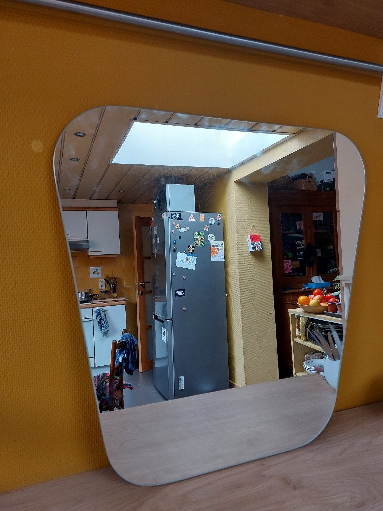 Vintage trapezium spiegel, Maison & Meubles, Accessoires pour la Maison | Miroirs, Moins de 100 cm, Comme neuf, Enlèvement, 50 à 75 cm
