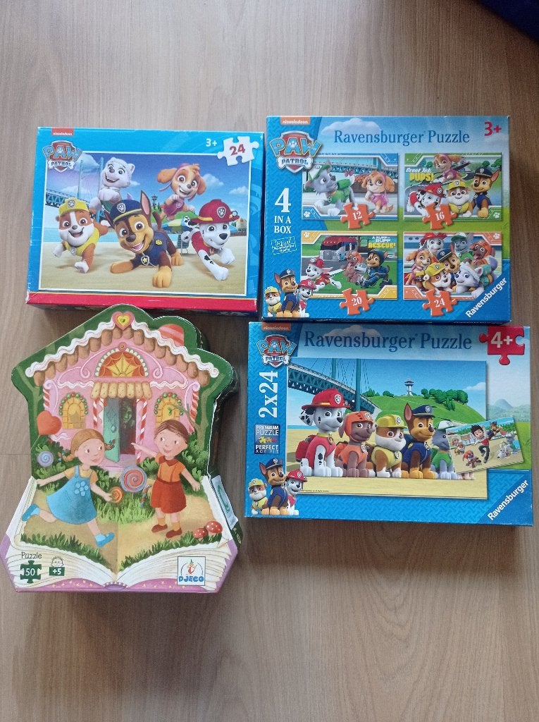 Puzzel Paw Patrol en andere, Ophalen, 10 tot 50 stukjes, Gebruikt, 2 tot 4 jaar