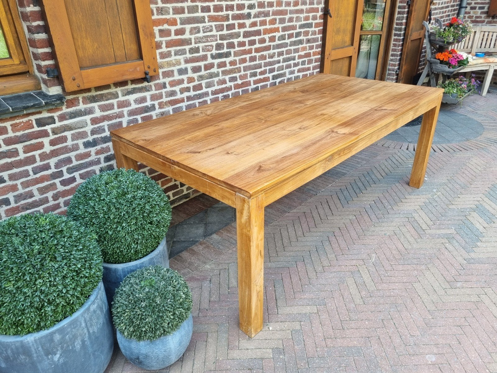 Table à manger en teck ART:155/26.4, Teck, Landelijk modern, ., Comme neuf
